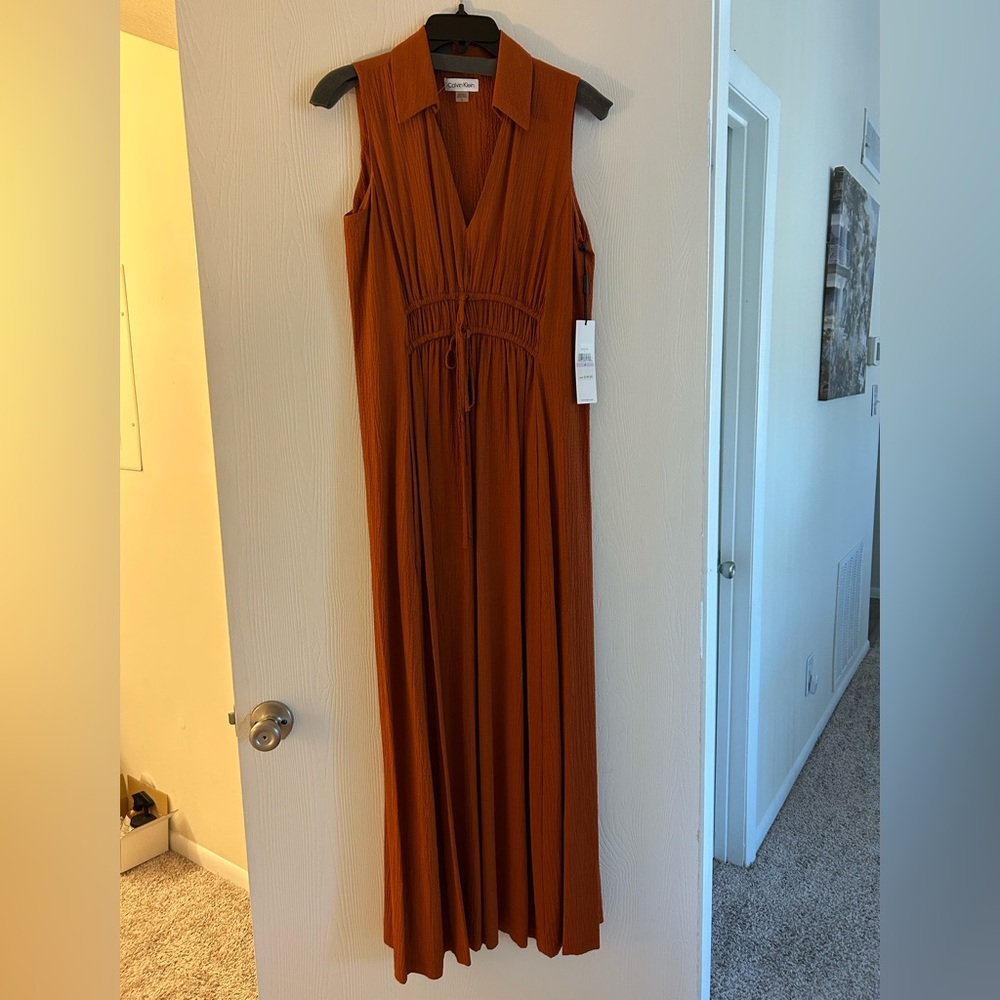 Calvin Klein Terracotta Maxi Dress